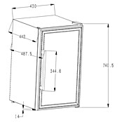 Cozze Elements Kühlschrank Kühlrschrank (B x T x H: 45 x 43 x 74 cm, Schwarz) | BAUHAUS