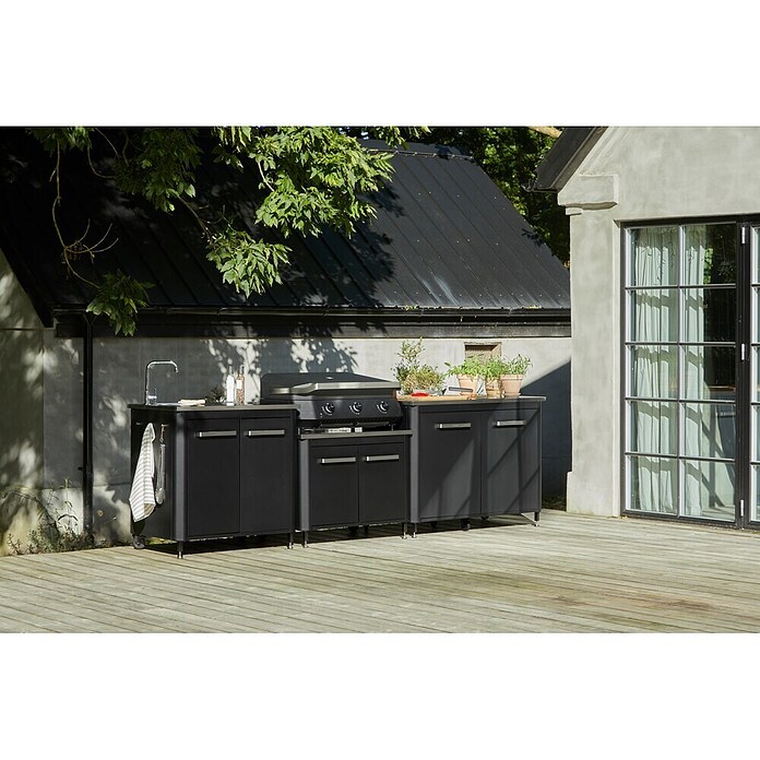 Cozze Outdoorküchen-Modul Spüle (Schwarz, B x T x H: 93,5 x 67 x 90 cm) | BAUHAUS