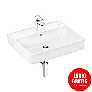Hansgrohe Juego de lavabo Xanuia (48 x 60 cm, Orificios para grifo: Medio, Con desbordamiento)