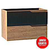 Futurbath Mueble de lavabo Marina (L x An x Al: 45 x 100 x 55 cm, Roble/Negro, Melamina) | BAUHAUS