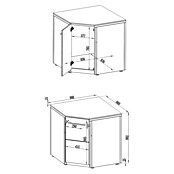 Cozze Elements Outdoorküchen-Modul Eckschrank (Schwarz, B x T x H: 90 x 90 x 88,5 cm, Stahl) | BAUHAUS