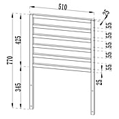 Cozze Elements Rückwand (B x H: 52 x 75 cm, Passend für: Cozze Elements Grillküchenmodul, Schwarz) | BAUHAUS