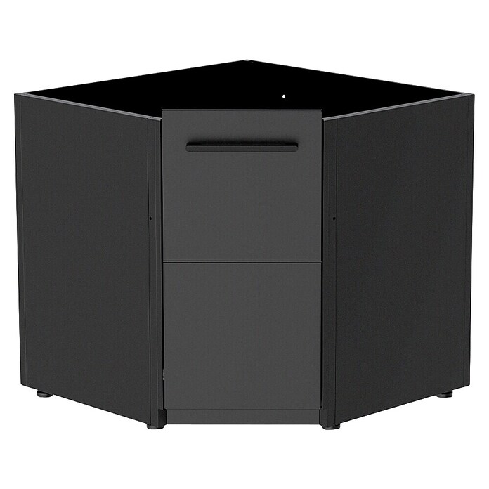 Cozze Elements Outdoorküchen-Modul Eckschrank (Schwarz, B x T x H: 90 x 90 x 88,5 cm, Stahl) | BAUHAUS