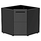 Cozze Elements Outdoorküchen-Modul Eckschrank (Schwarz, B x T x H: 90 x 90 x 88,5 cm, Stahl) | BAUHAUS