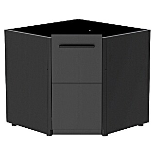 Cozze Elements Outdoorküchen-Modul Eckschrank (Schwarz, B x T x H: 90 x 90 x 88,5 cm, Stahl)