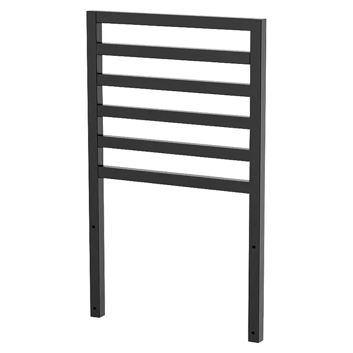 Cozze Elements Rückwand - B x H: 52 x 75 cm, Passend für: Cozze Elements Grillküchenmodul, Schwarz - Schwarze Lattenrostplatte aus Metall mit vertikalen Pfosten und horizontalen Streben, eventuell ein Kopfteil.