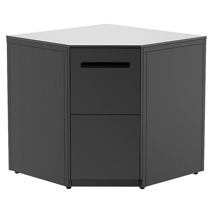 Cozze Elements Outdoorküchen-Modul Eckschrank (Schwarz, B x T x H: 90 x 90 x 88,5 cm, Stahl) | BAUHAUS
