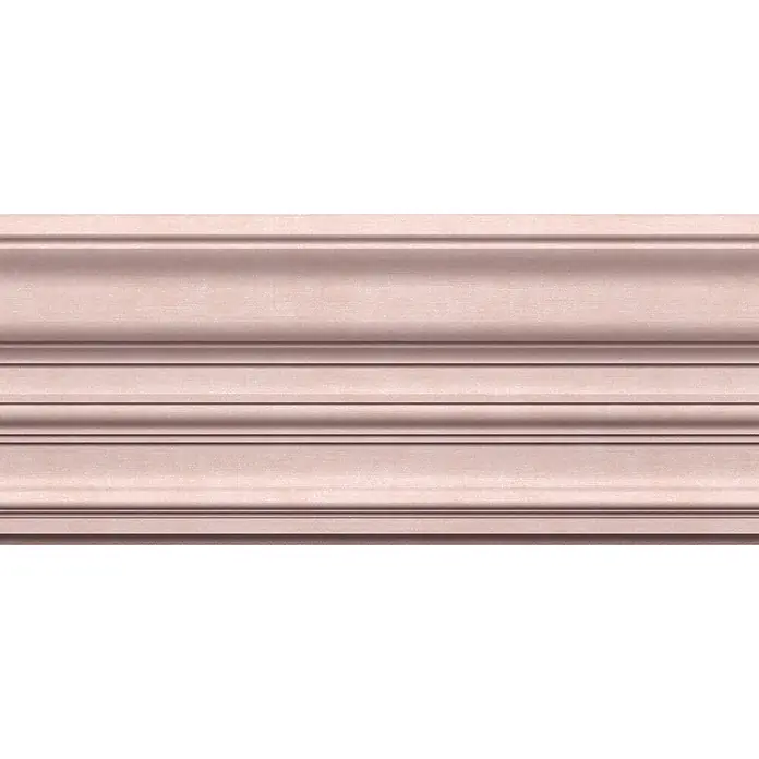 Marburg Shades Iconic Tapetenborte Streifen I - Rosa, Architektur, 5 x 0,18 mm, Vlies - Strukturiertes hellbeiges Zierprofil mit parallelen horizontalen Dekorrillen.
