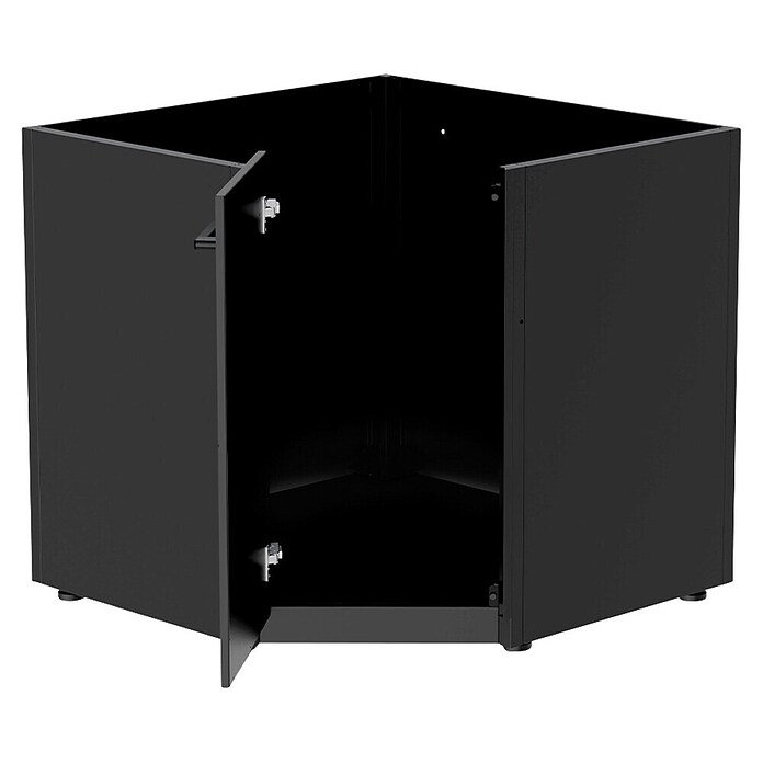 Cozze Elements Outdoorküchen-Modul Eckschrank (Schwarz, B x T x H: 90 x 90 x 88,5 cm, Stahl) | BAUHAUS