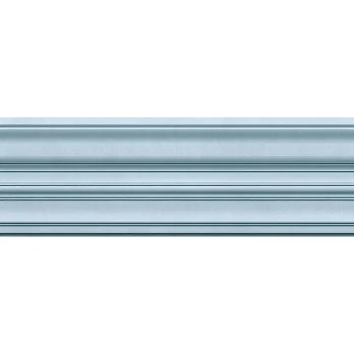 Marburg Shades Iconic Tapetenborte Streifen I - Blau, Architektur, 5 x 0,18 mm, Vlies - Hellblau-graue, gerippte Verkleidung mit feiner Textur.