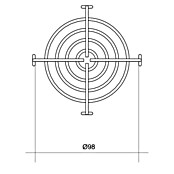 SCHUTZGITTER F. ROHRRADIALVENTIL. 100, METALL