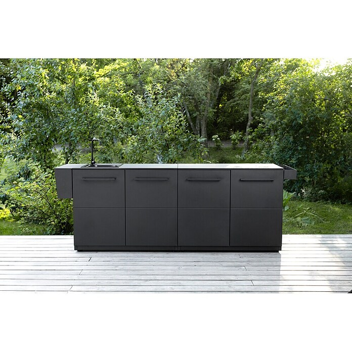 Cozze Elements Mülleimer (H x B x T: 32 x 60 x 18,5 cm, Anthrazit) | BAUHAUS