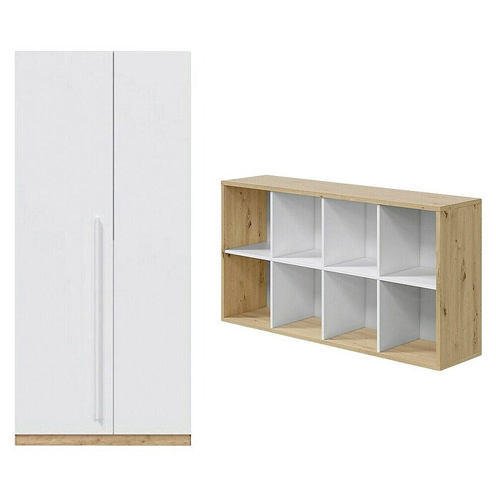 Conjunto de muebles Noa (Roble Nodi/Blanco Artik, 2 pzs.) | BAUHAUS