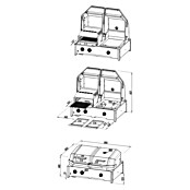 Cozze Hybrid-Grill Quattro 900 (Grillfläche (B x T): 72,7 x 34,5 cm, 13 kW, Anzahl Brenner: 3 Stk.) | BAUHAUS