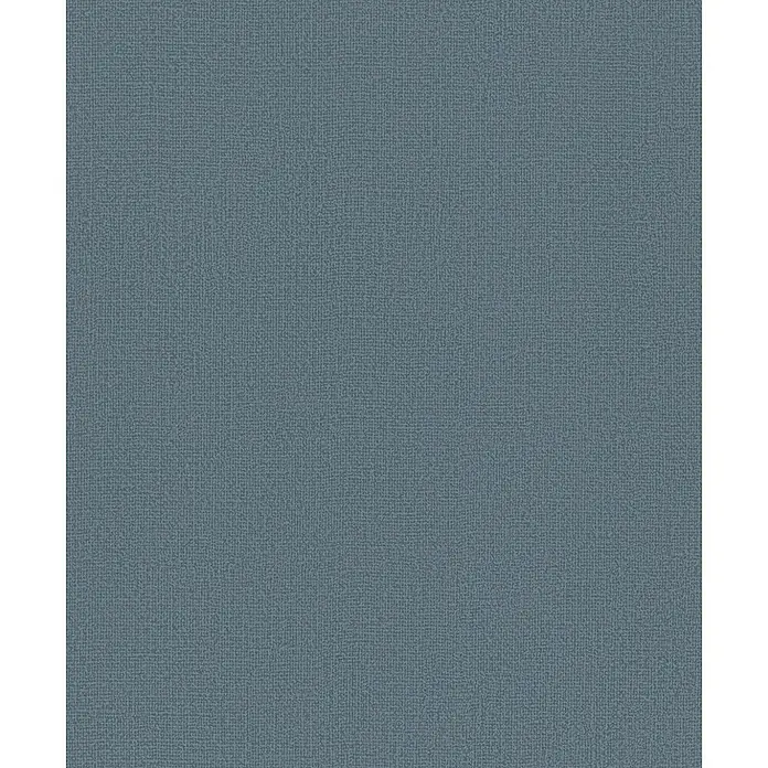 Marburg Kumano Vliestapete - Blau, Uni, 10,05 x 0,53 m - Dunkelgraue, fein strukturierte Oberfläche, ähnlich Stoff oder Teppich.