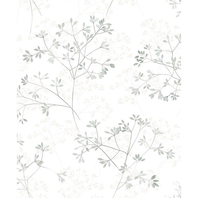 Marburg Novamur Plus Fresh UP Papel pintado de vellón Ramillete (Blanco/Verde, Floral, 10 x 0,53 m) | BAUHAUS