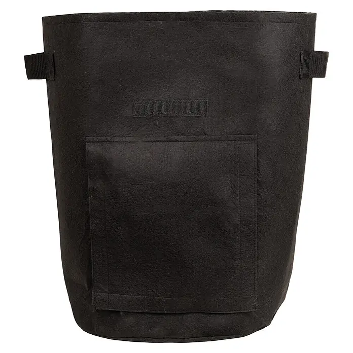 Romberg Anzuchttopf Textil 2er Set - Ø x H: 35 x 45 cm, Schwarz - Schwarzer Stoff-Pflanzsack mit seitlichen Griffen und einer Zugangsöffnung zum Ernten.