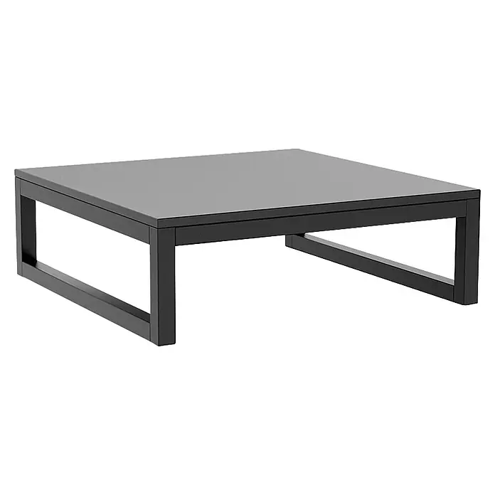 Cozze Grilltisch - B x T x H: 60 x 60 x 20 cm, Stahl, Passend für: Pizzaöfen & Tischgrills - Schwarzer quadratischer Couchtisch, minimalistisches Design mit U-förmigen Beinen.