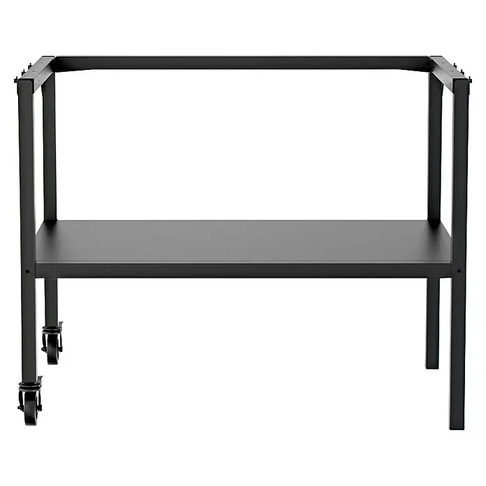 Cozze Grilltisch - B x T x H: 90 x 60 x 71 cm, Stahl, Passend für: Cozze Grills der 900er Serie - Schwarzer Metall-Servierwagen mit einer Ablage und Rollen.