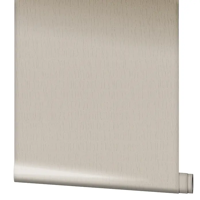 Marburg Kumano Vliestapete Struktur - Beige, Sonstiges, 10,05 x 0,53 m - Heller beigefarbener, texturierter Tapetenrolle, teilweise abgerollt.