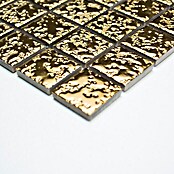 Mosaikfliese Quadrat Uni GO 282 (33 x 30,2 cm, Gold, Glänzend)