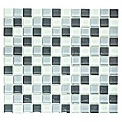 Mosaikfliese Quadrat Crystal Mix XCM 8125 (32,7 x 30,2 cm, Grau/Weiß, Glänzend)
