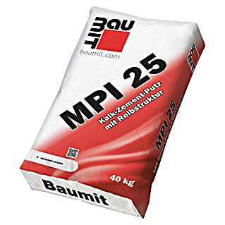 Baumit Kalk-Zement-Maschinenputz MPI 25 (40 kg, Körnung: 0 mm - 1 mm)