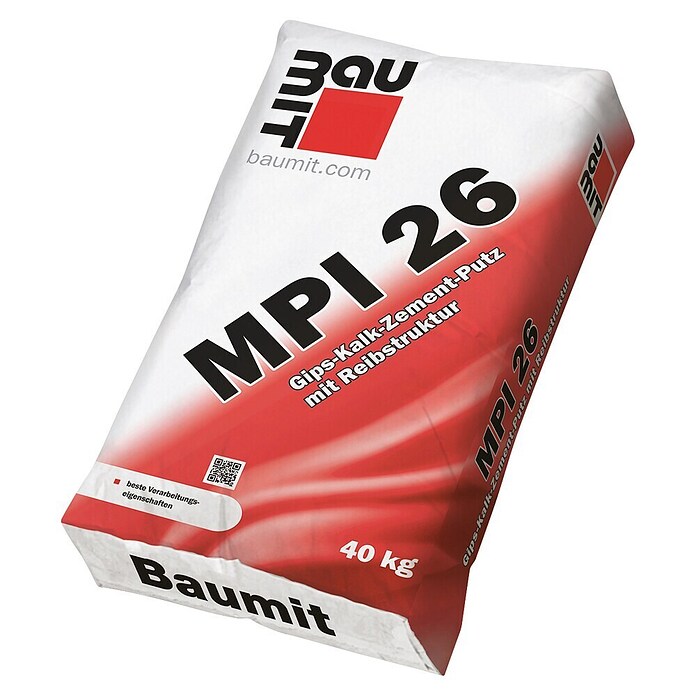 Baumit Gips-Kalk-Zement Maschinenputz MPI 26 (40 kg, Körnung: 1 mm)