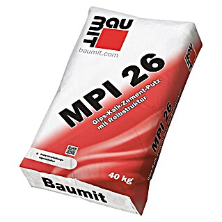 Baumit Gips-Kalk-Zement Maschinenputz MPI 26 (40 kg, Körnung: 1 mm)