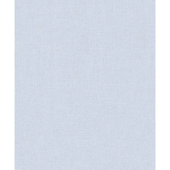 Marburg Boho Vliestapete Uni - Blau-Weiß, Uni, 10,05 x 0,53 m - Hellblauer, fein gewebter Leinenstoff mit dezenter Textur.