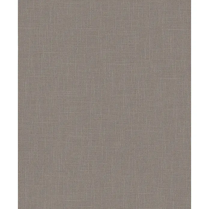 Marburg Boho Vliestapete Uni II - Braun, Uni, 10,05 x 0,53 m - Hellbrauner Stoff in Leinenoptik mit sichtbarer Webstruktur.