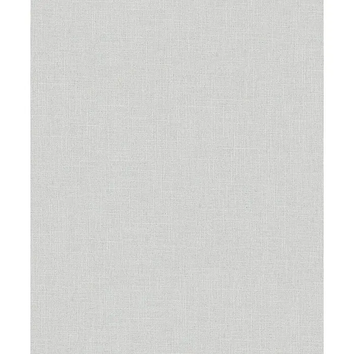 Marburg Boho Vliestapete Uni I - Hellgrau, Uni, 10,05 x 0,53 m - Hellgraue gewebte Stofftextur.