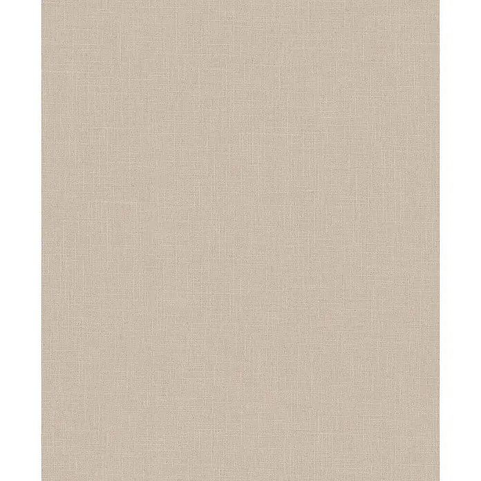 Marburg Boho Vliestapete Uni II - Beige, Uni, 10,05 x 0,53 m - Helle beige Webstofftextur mit sichtbaren Fäden, die Leinen ähnelt.