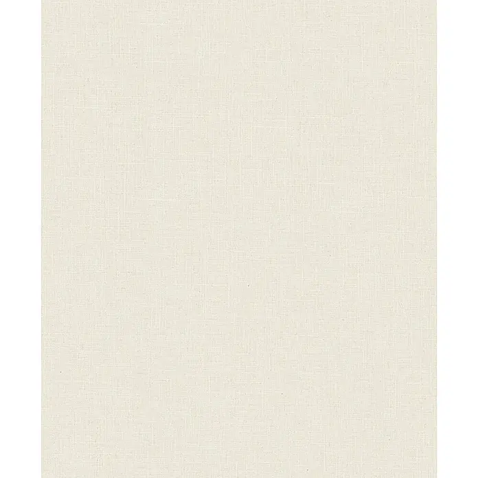 Marburg Boho Vliestapete Uni - Beige, Uni, 10,05 x 0,53 m - Hellbeige gewebter Stoff mit sichtbarer Textur.