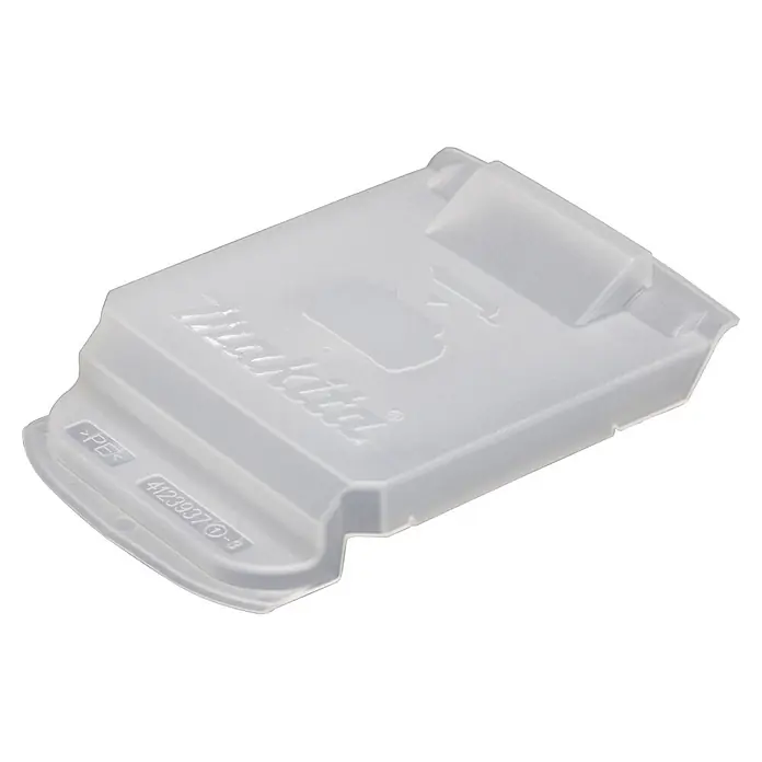 Makita Akku-Kettensäge UC030GE103 - 40 V, Li-Ionen, 1 Akku, Schwertlänge: 50 cm - Transluzente Kunststoff-Schutzkappe für Makita Akkus, mit geprägtem Logo und Teilenummer.