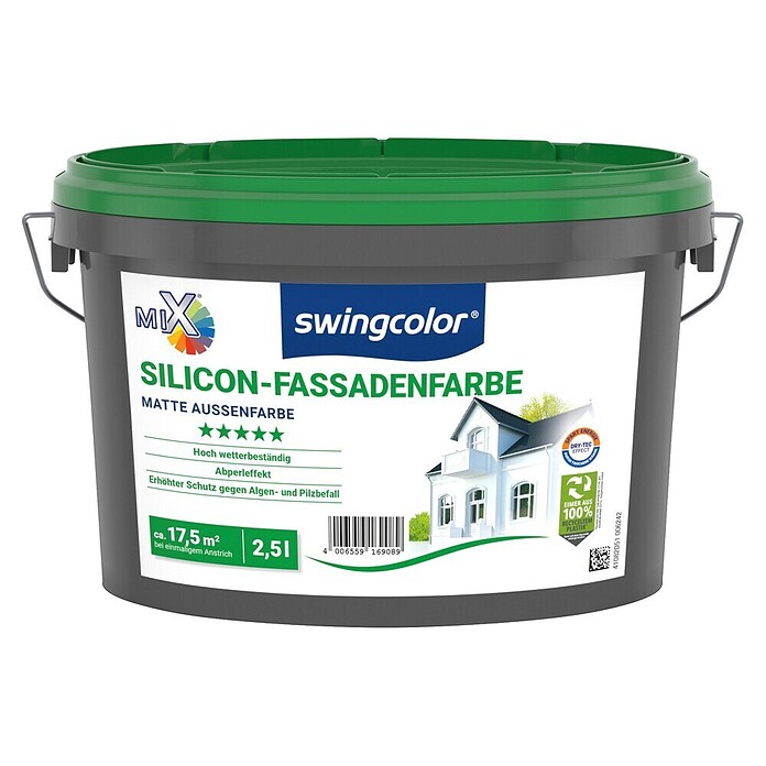 swingcolor Mix Silikon-Fassadenfarbe zum Mischen lassen (Basismischfarbe 4, 2,5 l) | BAUHAUS
