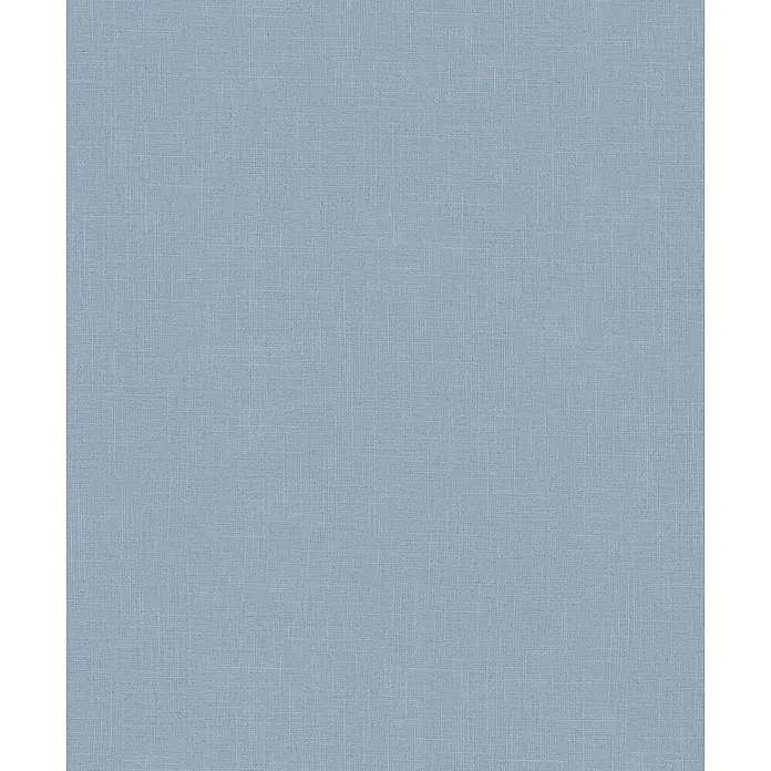 Marburg Boho Vliestapete Uni II - Blau, Uni, 10,05 x 0,53 m - Hellblauer Stoff mit sichtbarer Webstruktur, Leinen ähnelnd.