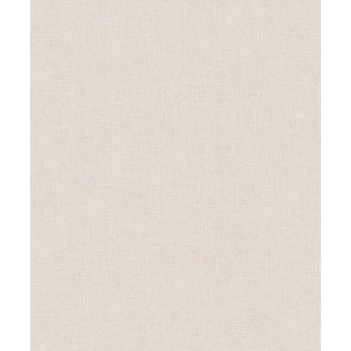 Marburg Boho Vliestapete Uni - Beige-Braun, Uni, 10,05 x 0,53 m - Hellbeiger Webstoff mit feiner Textur, Leinen oder Canvas ähnelnd.