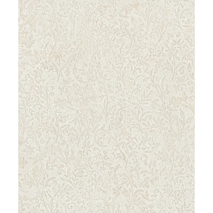 Marburg Ritus Vliestapete Floral - Beige, Floral, 10,05 x 0,53 m - Hellbeige geprägte Tapete mit zartem Blumen- und Rankenmuster.