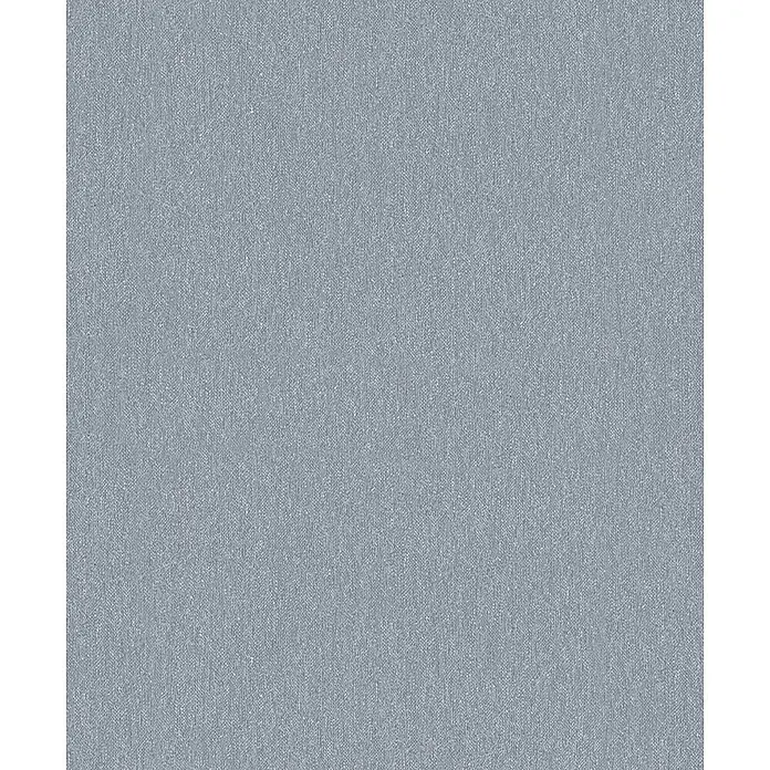 Marburg Vliestapete Novamur Naomi Uni II - Grau, Uni, 10,05 x 0,53 m - Hellblau-graue gewebte Stofftextur.