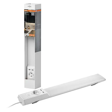 Osram Linear LED-Unterbauleuchte Flat Socket mit Steckdose