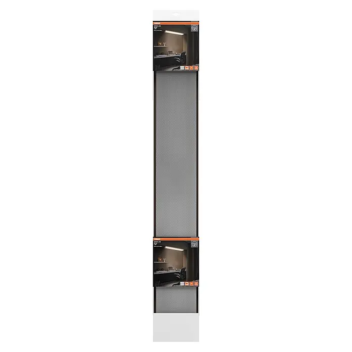 Osram LED-Deckenleuchte Office Line Wrap - L x B x H: 120 x 16,3 x 7,16 cm, Weiß, Kaltweiß - OSRAM Office Line Wrap 1,2m LED-Leuchte beleuchtet einen Schreibtisch.