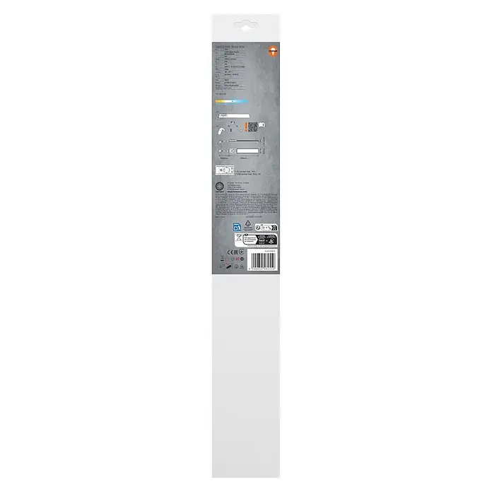 Osram Linear LED-Unterbauleuchte Flat Socket mit Steckdose - L x B x H: 54 x 8,1 x 4,15 cm, Lichtfarbe: Kaltweiß, 220 V - 240 V - Weiße, lineare Flachsteckdose mit LED-Licht, integrierter EU-Steckdose und zwei USB-Anschlüssen zur Oberflächenmontage.