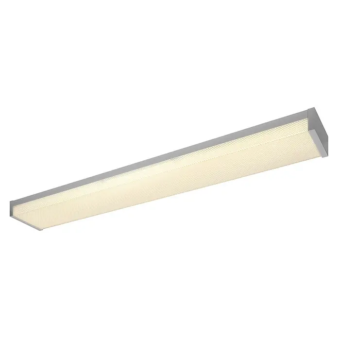 Osram LED-Deckenleuchte Office Line Wrap - L x B x H: 120 x 16,3 x 7,16 cm, Weiß, Kaltweiß - Lange graue lineare LED-Leuchte mit strukturiertem, leuchtendem Diffusor für gleichmäßige Beleuchtung.