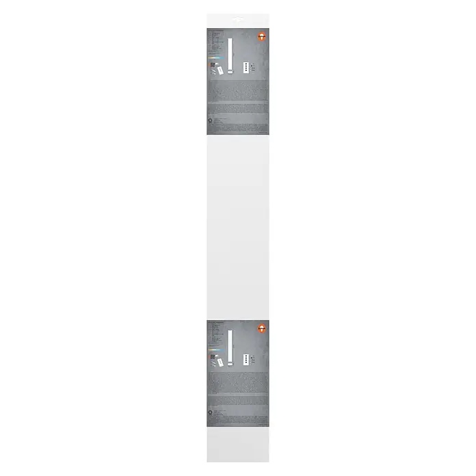 Osram LED-Deckenleuchte Office Line Wrap - L x B x H: 120 x 16,3 x 7,16 cm, Weiß, Kaltweiß - Verpackung für eine weiße OSRAM LED-Lichtleiste mit Produktspezifikationen und Diagrammen.
