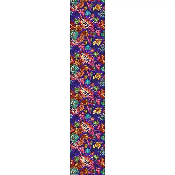 Marburg Smart Art Aspiration Fototapete Floral I - B x H: 159 mm x 270 cm, Vlies - Üppiges, mehrfarbiges tropisches Blumenmuster auf dunkelviolettem Hintergrund.