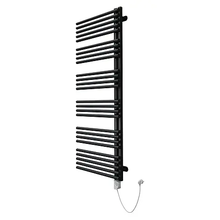 SCHÖNER WOHNEN-Kollektion  Elektro-Badheizkörper Celia 60 x 151 Mattschwarz Heizstab 5 R