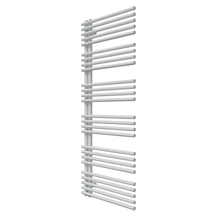 SCHÖNER WOHNEN-Kollektion Designheizkörper Celia 60 x 151 Weiß - B x H: 600 x 1.510 mm, Weiß - Weißer Handtuchheizkörper mit mehreren horizontalen Heizstäben.
