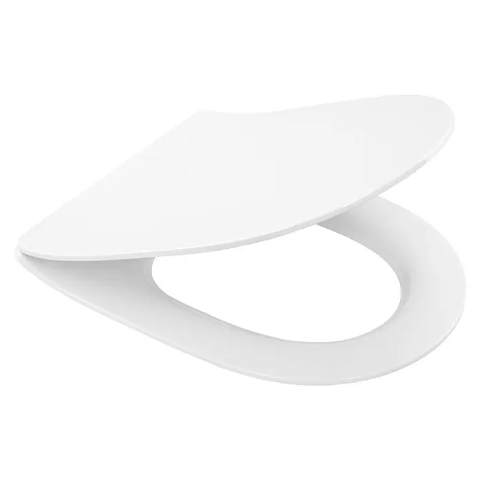 SCHÖNER WOHNEN-Kollektion WC-Sitz Antus Slimline Soft Close Weiß - Duroplast, Weiß, Mit Absenkautomatik - Moderner weißer Toilettensitz mit Deckel.