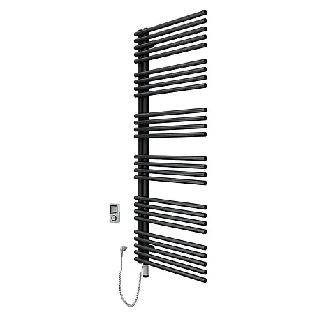 SCHÖNER WOHNEN-Kollektion  Elektro-Badheizkörper Celia 60 x 151 Mattschwarz Heizstab 5 L